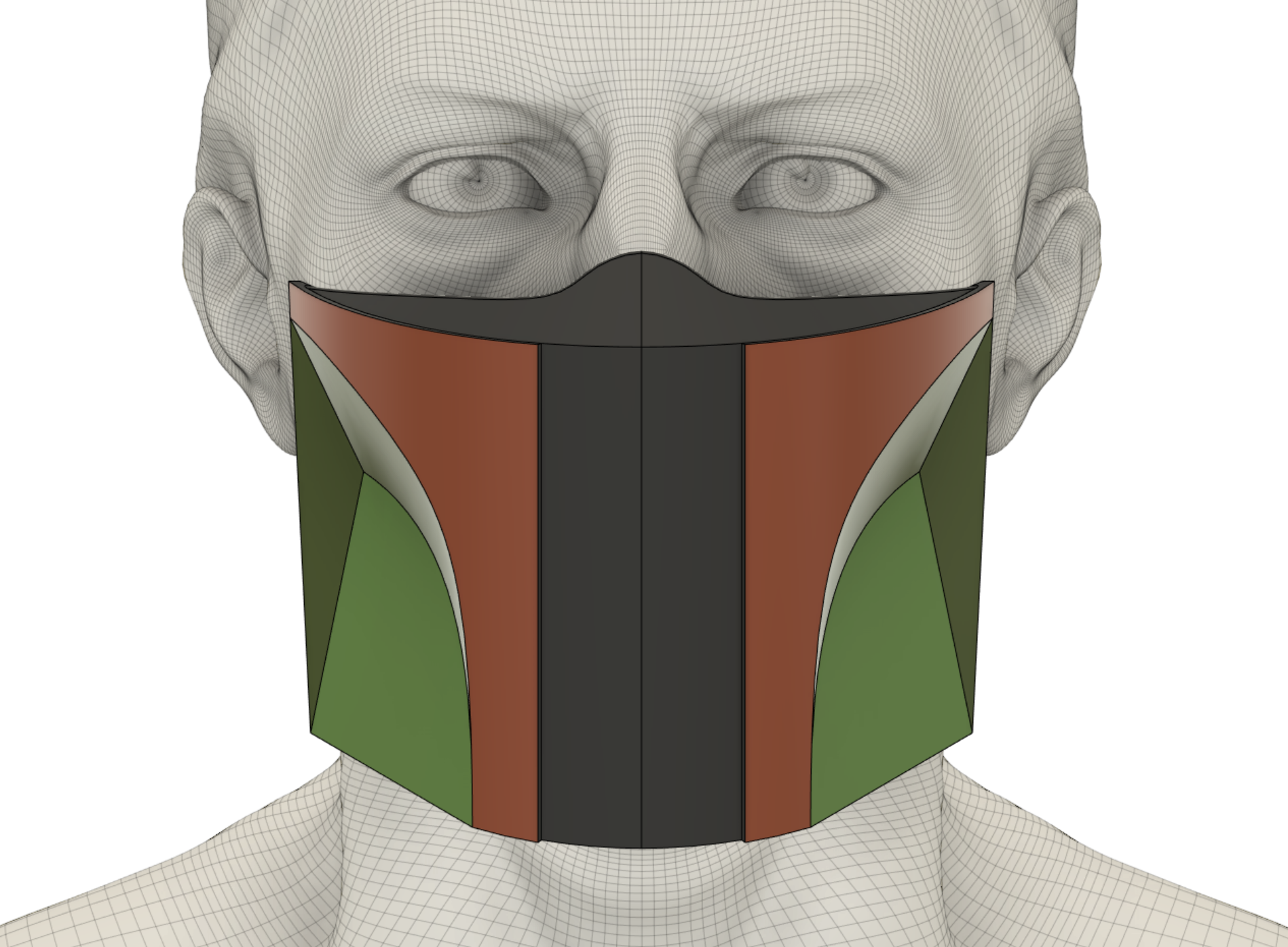 Download STL file Boba Fett Face Mask • Template to 3D print ・ Cults